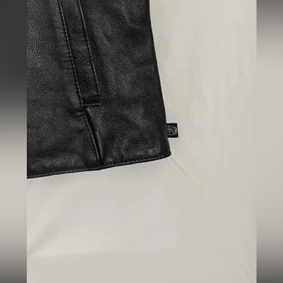 Yamaha Star Motorcycle Women’s XL Black Leather Vest Moto Jacket Tops - Picture 4 of 5